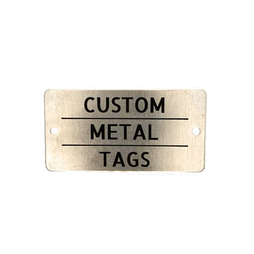 STRIX IND Custom Engraved Metal Tag | Personalized ID Tag for Equipment | Metal Asset Tags | Custom Engraved Plate (Large 3