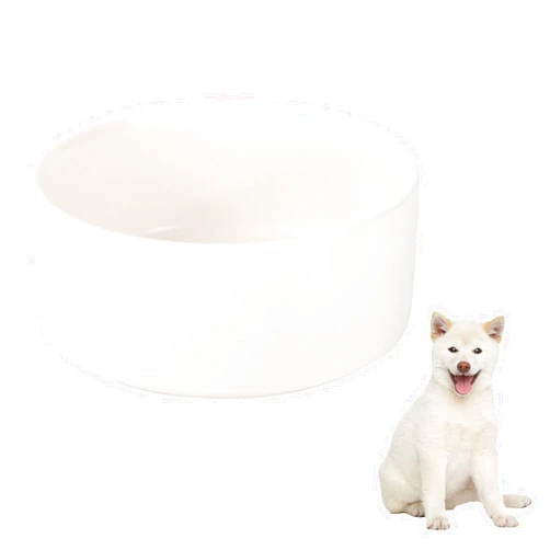 AHX Ceramic Dog Bowl Dog Dishes - Porcelain Dog Feeding Bowls - Heavy Dog Food Bowl Anti Tip Over - Deep Dog Water Bowl Spill Proof - Pet Bowl Dish for Small and Medium Dogs- 28.74 oz - 850 ml - White
