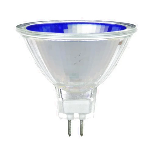 Sunlite 66085-SU 50MR16/NSP/12V/B Color MR16 12° Narrow Spot Halogen Light Bulb, 50-Watt, 12-Volt, GU5.3 2-Pin Base, Cover Glass, Dimmable, 2,000 Hour Life Span, Blue 1 Pack