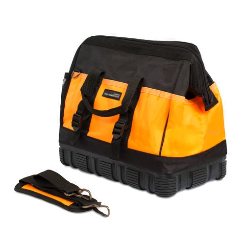 Internet's Best Soft Sided Tool Bag - 16 Inch - 18 Pockets - Wide Mouth Ultra-Rigid Base Tool Storage and Organizer Box
