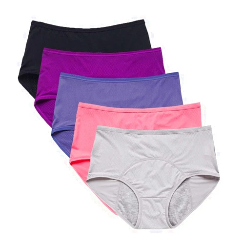 YOYI FASHION Women Mesh Holes Breathable Leakproof Period Panties Mulit Pack US Size XXS-5XL/12