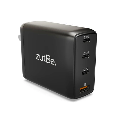 ZutBe 120W GaN Fast with PD and PPS Compact Foldable Wall Charger for iPhone 16 15 14/13/12/11 Pro ProMax, MacBook Pro/Air, iPad Pro, Galaxy S22/S21, Dell XPS, Note 20 and More (Cable not Included)