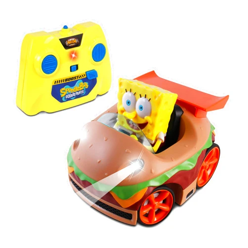 NKOK Remote Control Krabby Patty with Spongebob Vehicle, Full Function RC Vehicle, Working Lights, Has Radio Control & Turbo Boost, Great Item for Kids, Ages 6 and up