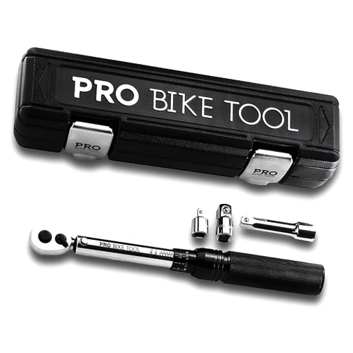 PRO BIKE TOOL 3/8 Inch Drive Click Torque Wrench Set, 10 to 60 Nm – Bicycle Maintenance Kit for Road & Mountain Bikes - Motorcycle Multitool - 1/2