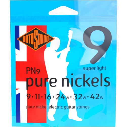 Rotosound PN9 Pure Nickel Electric Guitar Strings (9-42)