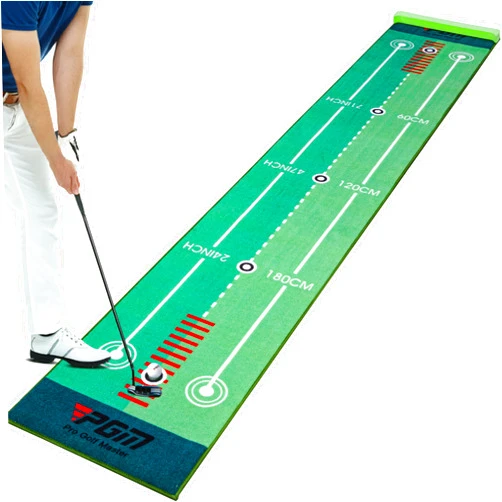 PGM Golf Putting Mat - 10ft Indoor & Outdoor Putting Green with Blocking Ball Design, Durable Crystal Velvet Surface for Home, Office, Golf Practice & Gifts