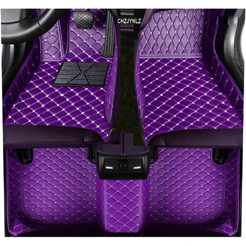 CHZJYNLZ Car Floor Mats for Bentley Mulsanne Continental Flying Spur Bentayga Men Women Anti-Slip Custom All-Weather Waterproof Pads Carpets Cargo Liners Floor Mat (Purple)