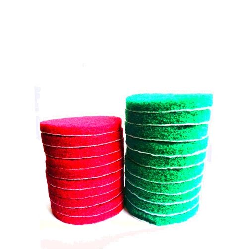 HUAWELL 20 Pieces Scrub Pads Drill Power Brush Tile Scrubber Scouring Pads Cleaning Kit Including 2 Kinds of Abrasive Buffing Pads Replacement for Home Kitchen House Indoor Outdoor Cleaning (4 Inch)