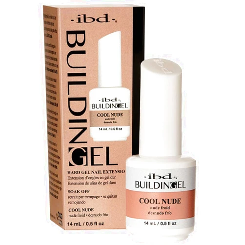 IBD Building Gel, Hard Gel Nail Extension, Cool Nude, Soak-Off, Nail Builder Strengthener, 0.5 fl oz