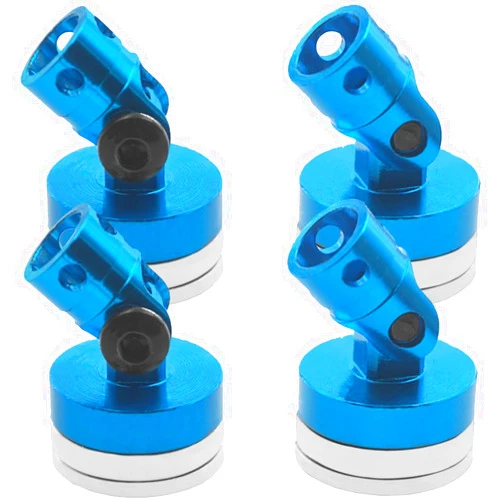 BONRI ShareGoo 4PCS RC Magnetic Body Post,Alloy Magnetic Stealth Invisible Body Shell Mount Column Compatible with HSP Redcat Himoto Traxxas SCX10 4WD 1/10 RC Car (Blue)