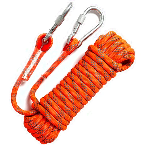 GINEE Static Climbing Ropes 35FT,50FT,100FT,150FT,200FT,250FT(Diam 10mm,16mm)