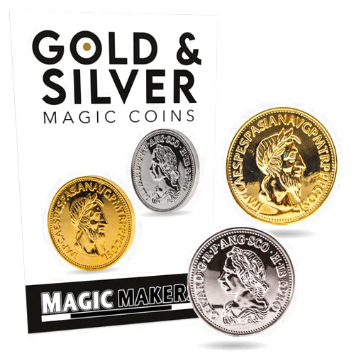 Magic Makers Gold & Silver Magic Coin Illusion The Ultimate Trick for Any Skill Level Magician