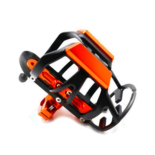 Rulbelok Aluminum Beverage Water Bottle Cage Motorbike Accessory Handlebar Drink Cup Holder for Scooter Motorcycle Cup Holder Orange Blue Green Color/Black