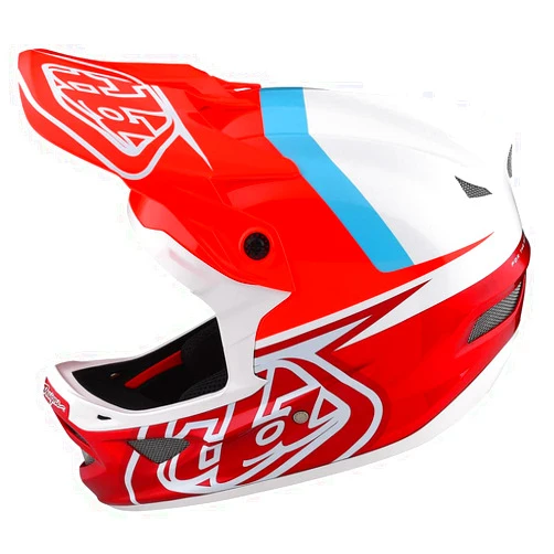 Troy Lee Designs D3 Fiberlite Helmet Slant Red, L