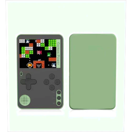 N\C Handheld Game Console, K10 Small Retro Game Console with 500 Classic Handheld Games, 2.4 inch Display Supports 5 Languages(Green)