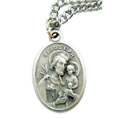 Westin Westman Works Men's Patron Saint Medal 3/4 Inch Long with Stainless Steel Chain
