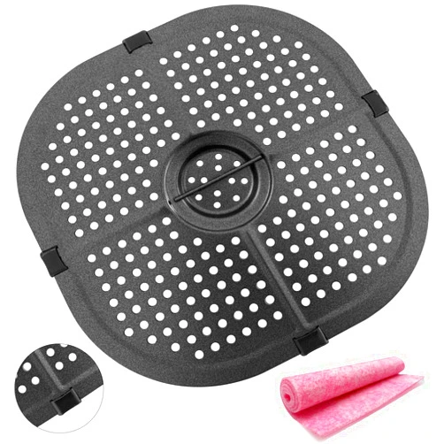 HQT Air Fryer Grill Pan For Gourmia GAF798 7QT Air Fryers, 9.1IN Upgraded Square Nonstick Air Fryer Grill Crisper Plate, Air Fryer Crisper Tray Rack Grate Grid for Gourmia 7Quart Air Fryer