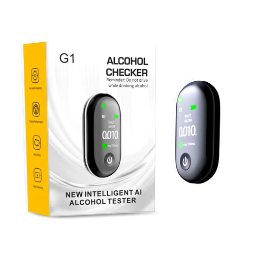 FREEZE2TRIM Breath Guard Buddy Breathalyzers for Alcohol - No Contact Portable Breathalyzer Keychain, Fast Accurate BAC Home Alcohol Test Alcohol Breathalyzer Tester with Easy USB-C Charging