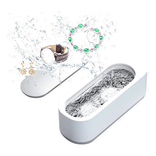 FQBHMY Ultrasonic Cleaner Jewelry Cleaner Machine, 45KHz Professional Sonic Cleaner for Ring, Earrings, Necklace, Silver, Eyeglass, Watches, Ultrasonic Cleaner Solution for Gifts