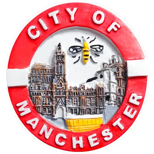 Moiilvcla Manchester United Kingdom Refrigerator Magnet Travel Souvenir Fridge 3D Decoration Magnetic Sticker Craft