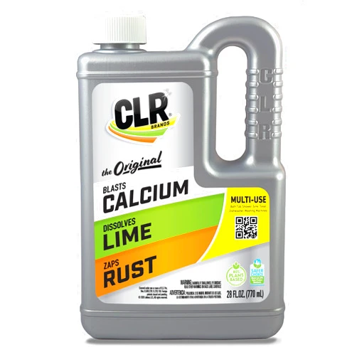 CLR Calcium, Lime & Rust Remover, Blasts Calcium, Dissolves Lime, Zaps Rust Stains, 28 Ounce Bottle (Packaging May Vary)