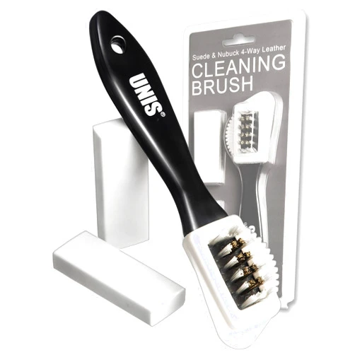 UNIS Suede & Nubuck Leather 4 Way Cleaning Caring Brush Shoe & Boots Cleaner Essential Kit with Extra 2 Erasers