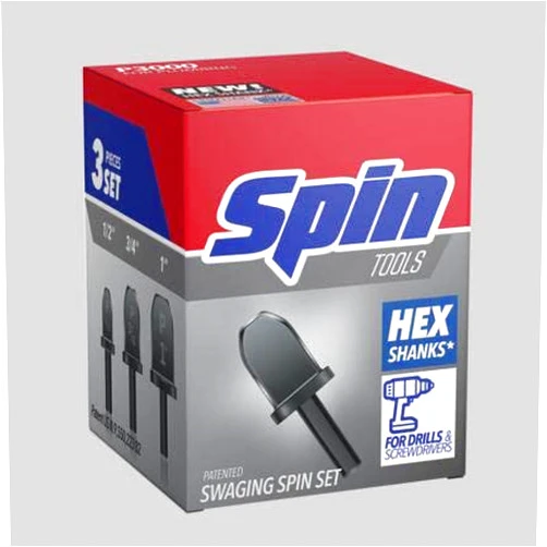 SPIN MIGRARE P3000 Plumbing Swage Spin Set Plumbing 1/2, 3/4 and 1 INCH BITS
