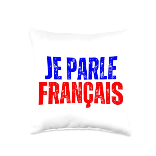 I Can Talk In French Speaker Teacher Student Gifts Je Parle Francais Svp - I Speak French Language Dictionary Throw Pillow