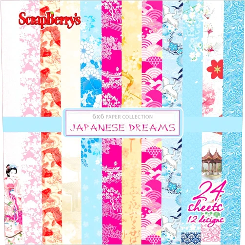 ScrapBerry's 12 Designs/2 Each Japanese Dreams Paper Pack 6