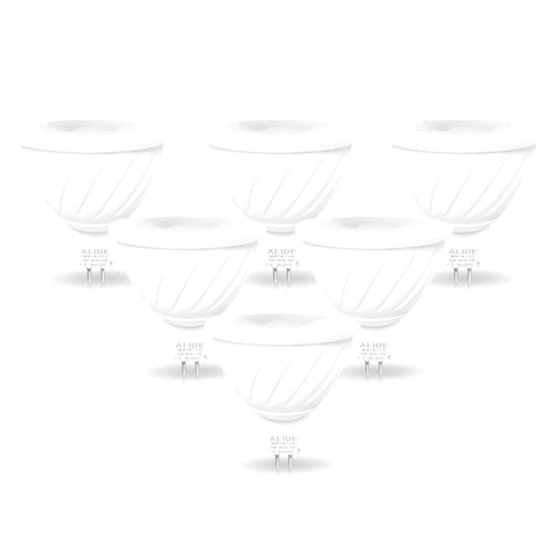ALIDE MR16 3W Led Bulbs 20W Halogen Equivalent,2700K Soft Warm White,12V GU5.3 Low Voltage Bulb for Outdoor Landscape Flood Yard Garden Track Lighting,Non-Dimmable 270lm,38 Deg,6 Pack