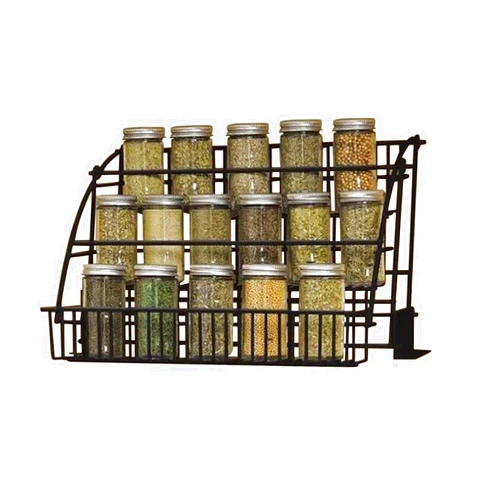 GMSLuu 3-Tier Retractable Metal Spice Organizer, Pull Down Design, Black