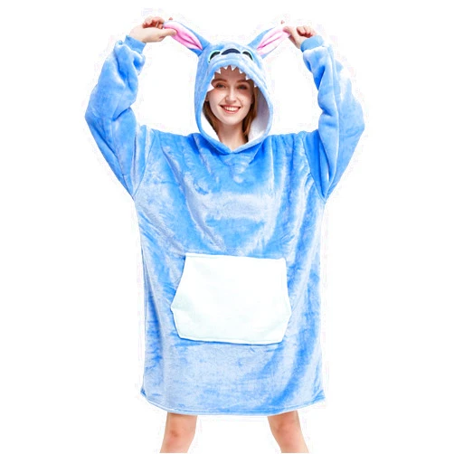 Luojida Blanket Hoodie Panda Wearable Blanket Unisex Oversized Sweatshirt Animal with Sleeves Pocket Hood for Adults Men Women Kids