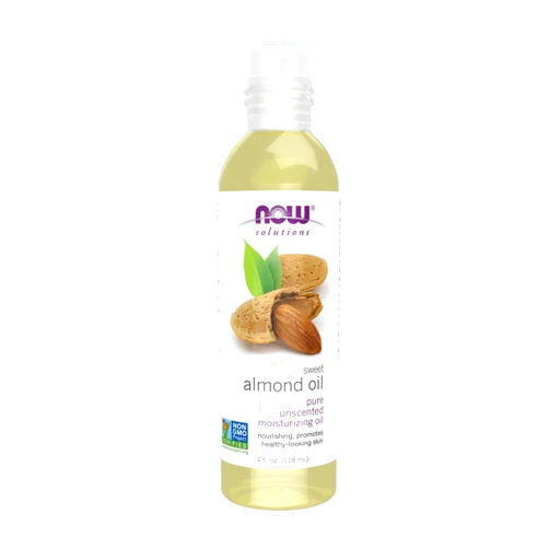 NOW Foods Solutions, Sweet Almond Oil, 100% Pure Moisturizing Oil, Promotes Healthy-Looking Skin, Unscented , 4-Ounce