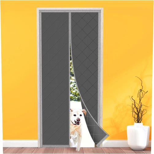 NABOWAN Magnetic Thermal Insulated Door Curtain for Winter - Fits Door Size 48