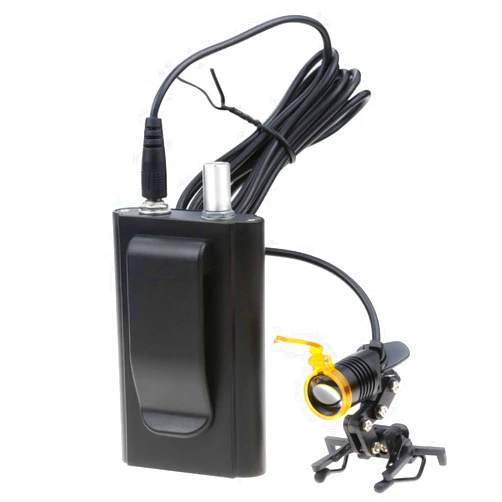 NSKI 3W LED Head Lamp Metal Clip Type with Filter and Belt Clip Type Rechargabe Battery Headlamp (Black)