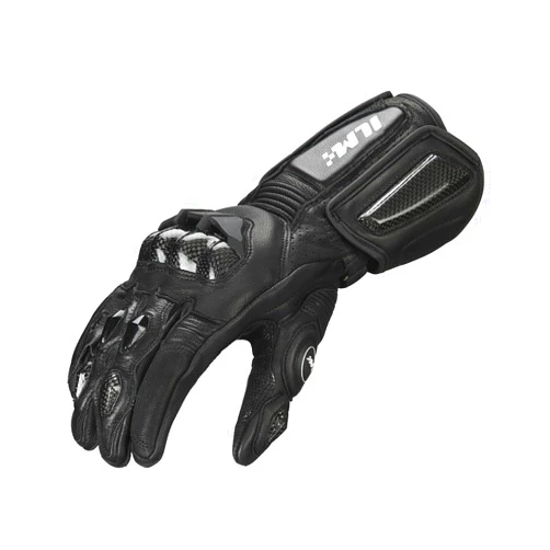 ILM Air Flow Leather Motorcycle Gloves for Men and Women Model-GRC01L (L, Black-Long)