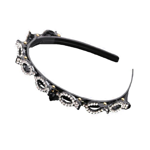 Generic Hairband With Clips, Bangs Hairstyle Hairpin Headband, Professional Weave Bangs Clip, Toothed Headband Braid Tool, Headband With Clips, Women Girls Fashion Hair Accessories (White, 1)