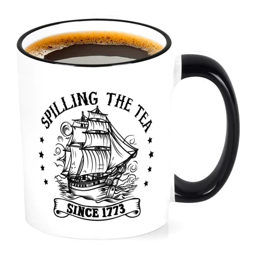 Maustic History Teacher Appreciation Gifts, History Gifts for Men Women Historical Lovers/Buffs, Spilling the Tea Since 1773 Funny Coffee Mug 11 Oz