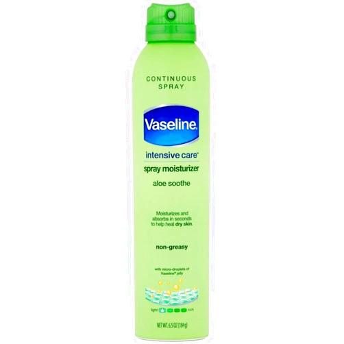 Vaseline Spray & Go Moisturizer, Aloe Fresh, 6.5 oz