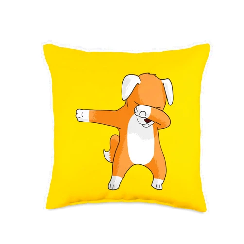 Teenager Tänzer Tänzerin Mädchen Junge Kleidung Dancers Funny Animals Dog Gift Fashion Orange Throw Pillow, 16x16, Multicolor