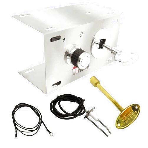 MOFLAME Fire Pit Gas Burner Spark Ignition Kit,Including Electronic Spark igniter, 304 Stainless Steel Control Panel,1/2