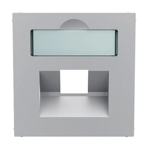 LEGRAND, Seano 765258 Cover 1x RJ45 for Metz, Telegärtner and Rutenbeck Data Sockets with Labelling Field Painted Aluminium