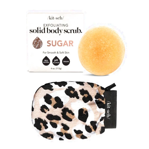Kitsch Exfoliating Sugar Body Scrub Bar & Eco Friendly Exfoliating Body Scrubber with Discount