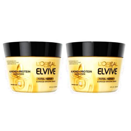 L'Oréal Paris Elvive Total Repair 5 Damage-Erasing Balm, 8.5 (Packaging May Vary) (Pack of 2)