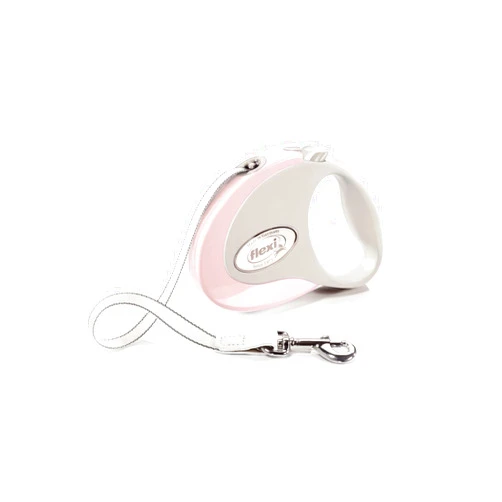 FLEXI Tape Retractable Dog Leashes for Small Dogs Upto 26 lbs. – 10 ft., Pink/Rose | Tangle Free Pet Walking Leash with One-Handed Brake, Pause, Lock|German Quality Product