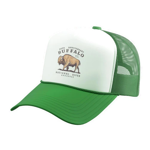 Take Me To The Buffalo River 50th Anniversary Buffalo National River Arkansas Vintage Trucker Hat with Adjustable Mesh Back