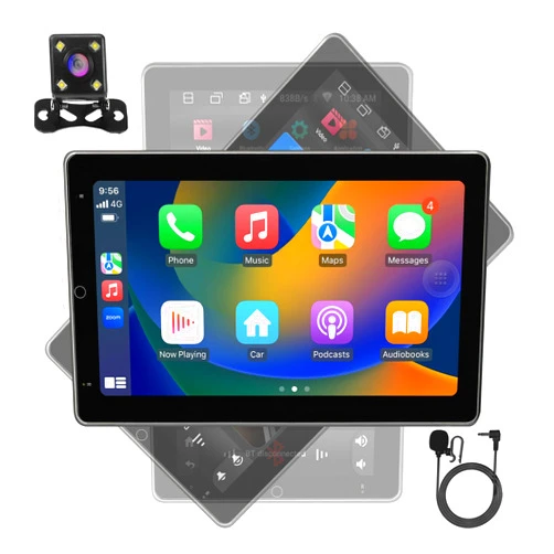 WENMENGDE10 inch 2+32GB Automatic Rotation IPS Full Touch Screen Android Car Radio Audio Video Stereo Player For Double Din With CarPlay Android Auto WiFi BT MirrorLink Split Screen PIP GPS Navigation