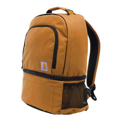 Carhartt Insulated 24 Can Two Compartment Cooler Backpack, Fully-Insulated Base, Durable Water-Resistant for Camping, Beach & Travel