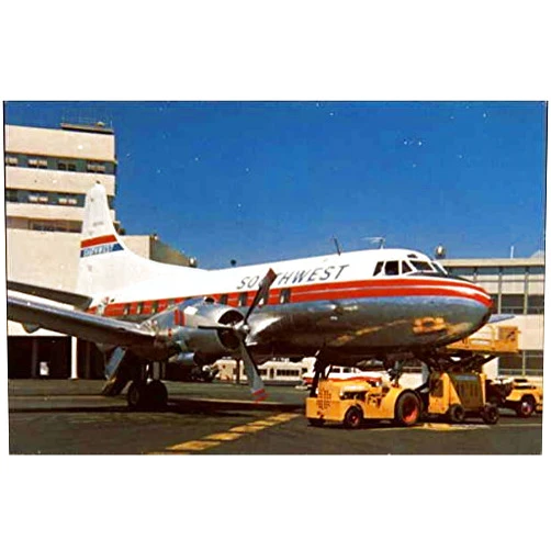 Generic SWA-Southwest Airways - Martin 2-0-2 Aircraft Original Vintage Postcard