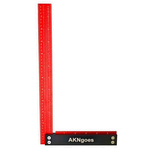 AKNgoes Precision Woodworking Square Ruler for Measuring and Marking, Square Ruler with Support Lip, Self Standing for Quick Measurement, Framing Tool for Professional Carpentry Use - 12 Inch